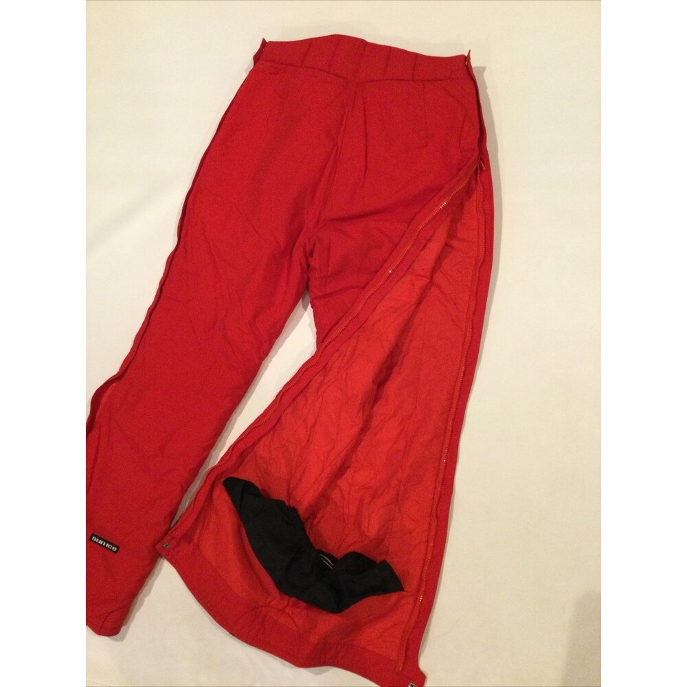Vintage Sun Ice Mens Sz 38 x 33 Red Insulated Full Side Zip Ski Snowboard Pants - Picture 10 of 10
